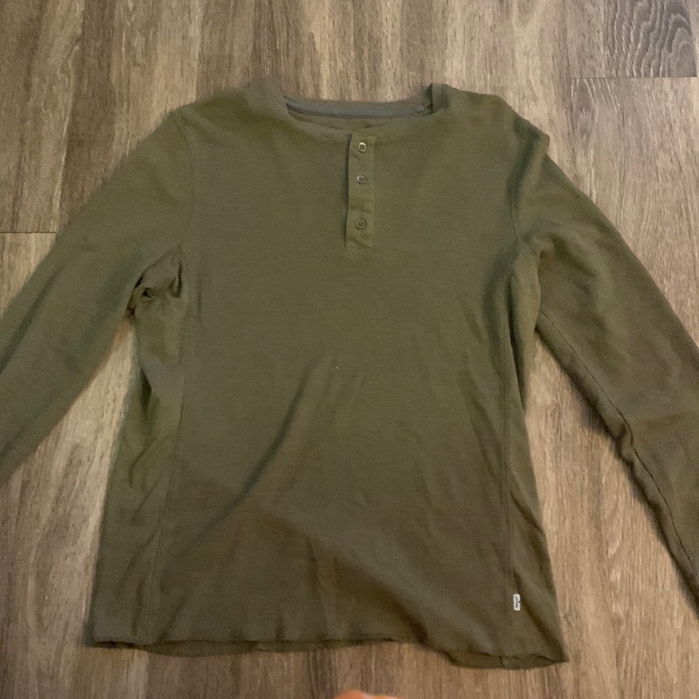 Army green Henley shirt
